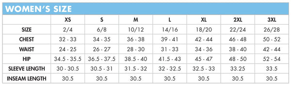 Size Chart for Franconia Quilted Pullover - Heather Grey
