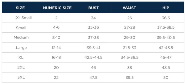 Size Chart for Coastline Epic Comfort Recycled Long Sleeve - Concrete