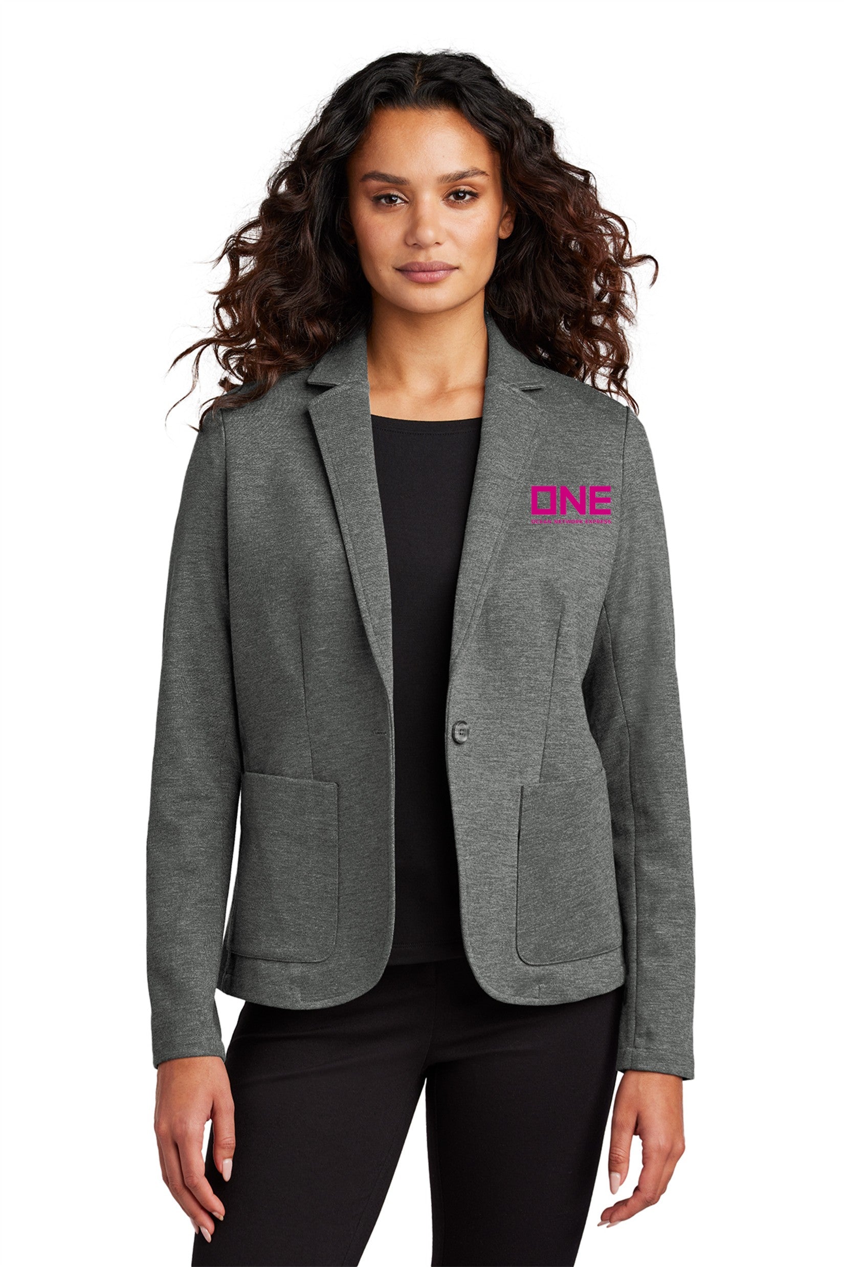 Mercer+Mettle Women Relaxed Knit Blazer - Storm Grey Heather