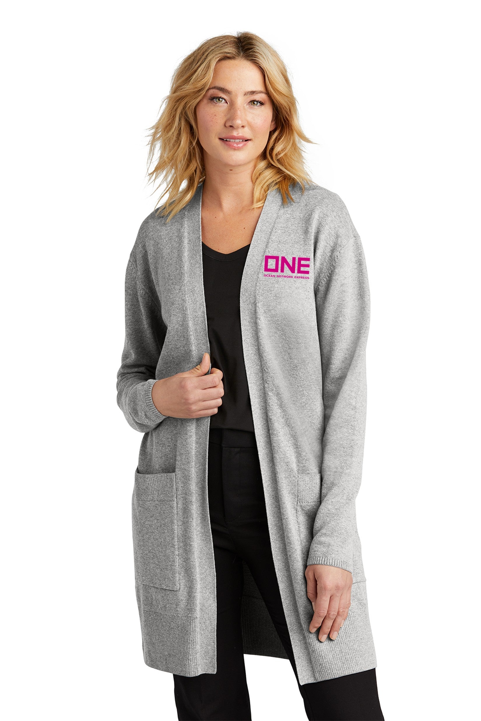 Mercer+Mettle Women's Open-Front Cardigan Sweater - Gusty Grey Heather