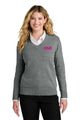 Port Authority Easy Care V-Neck Sweater - Medium Heather Grey