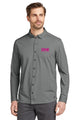 OGIO Code Stretch Long Sleeve Button-Up - Tarmac Grey Heather