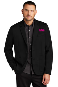 Mercer+Mettle Men's Relaxed Knit Blazer - Deep Black