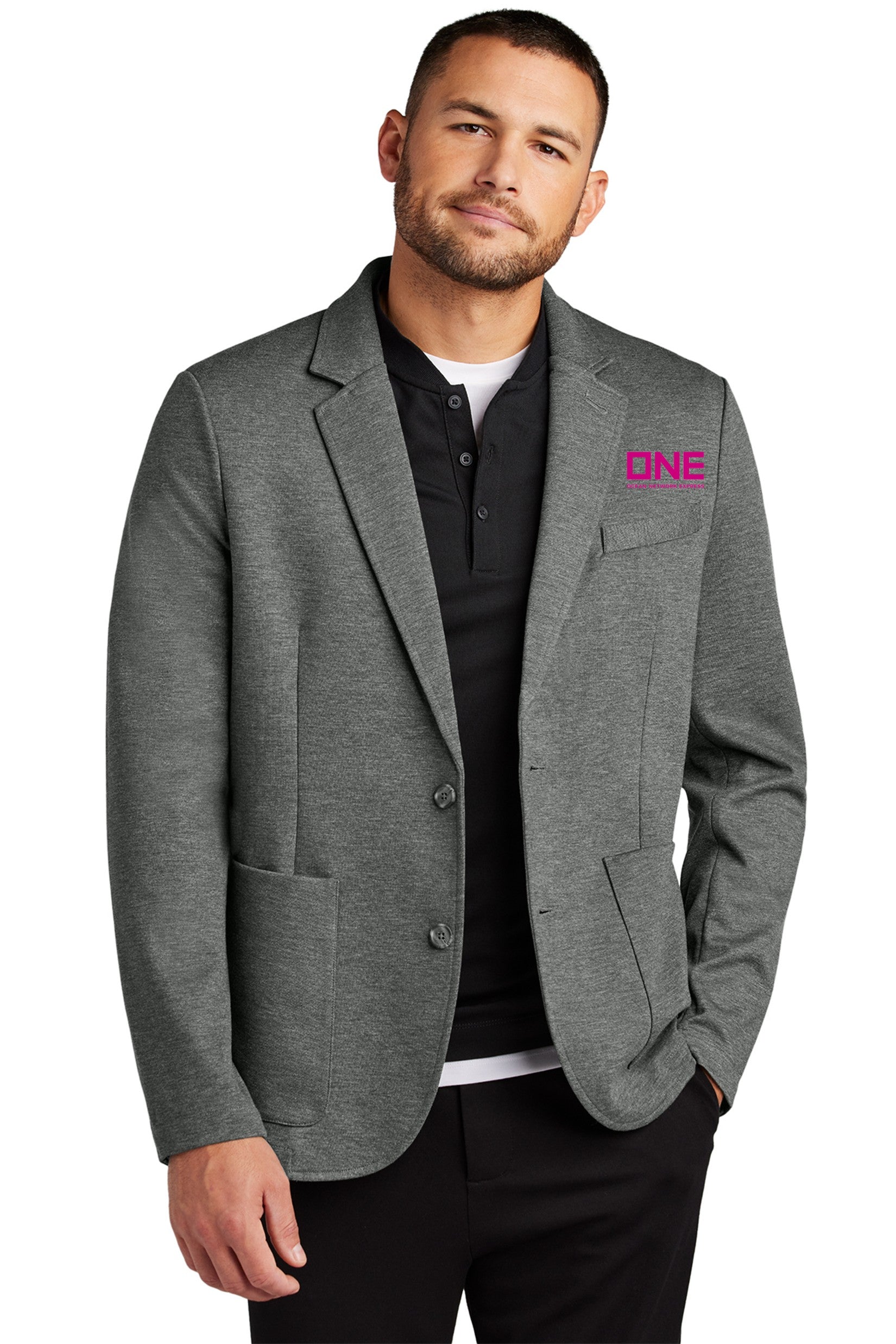 Mercer+Mettle Men's Relaxed Knit Blazer - Storm Grey Heather