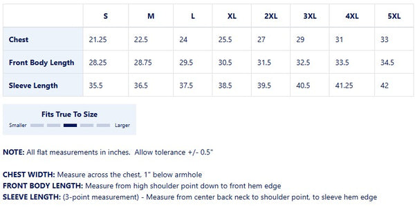 Size Chart for Telluride Lightweight Packable Insulated Puffer Jacket - Silver