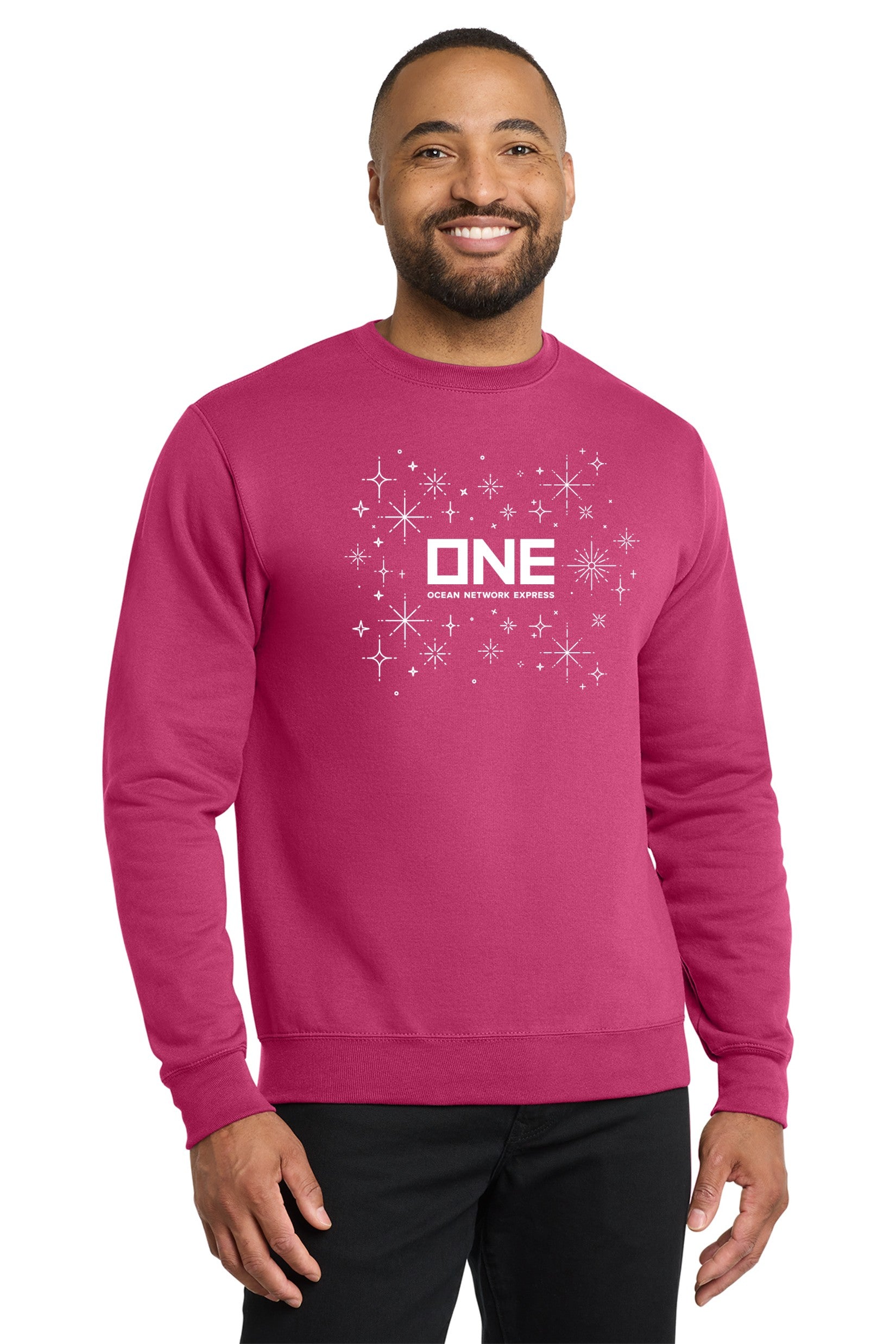 Unisex Holiday Crewneck Fleece - Magenta