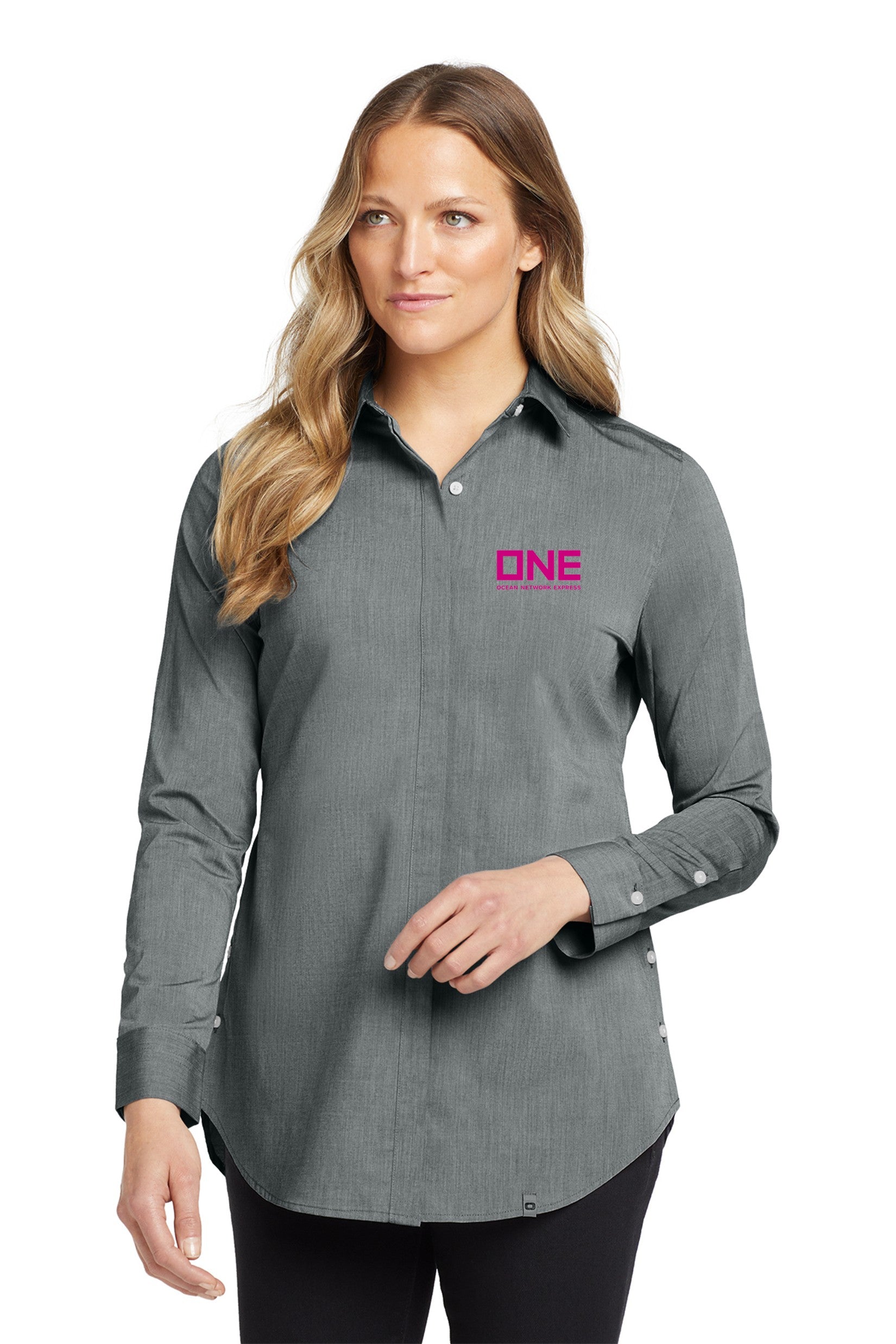 OGIO Woven Shirt - Gear Grey Heather