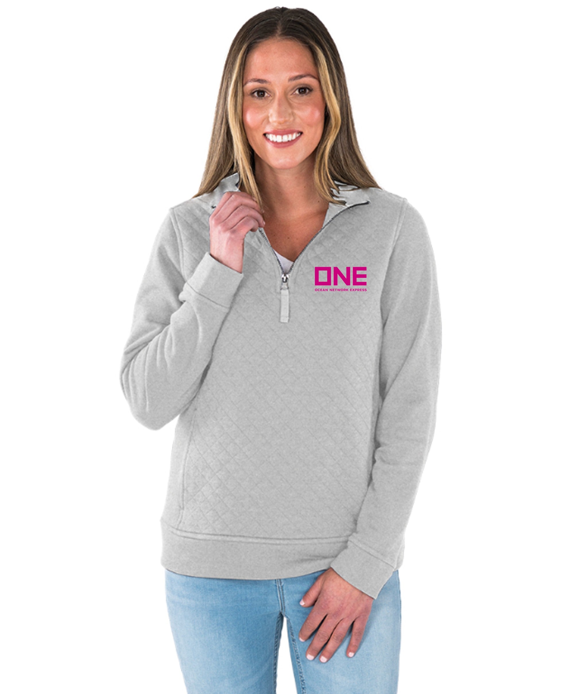 Franconia Quilted Pullover - Heather Grey