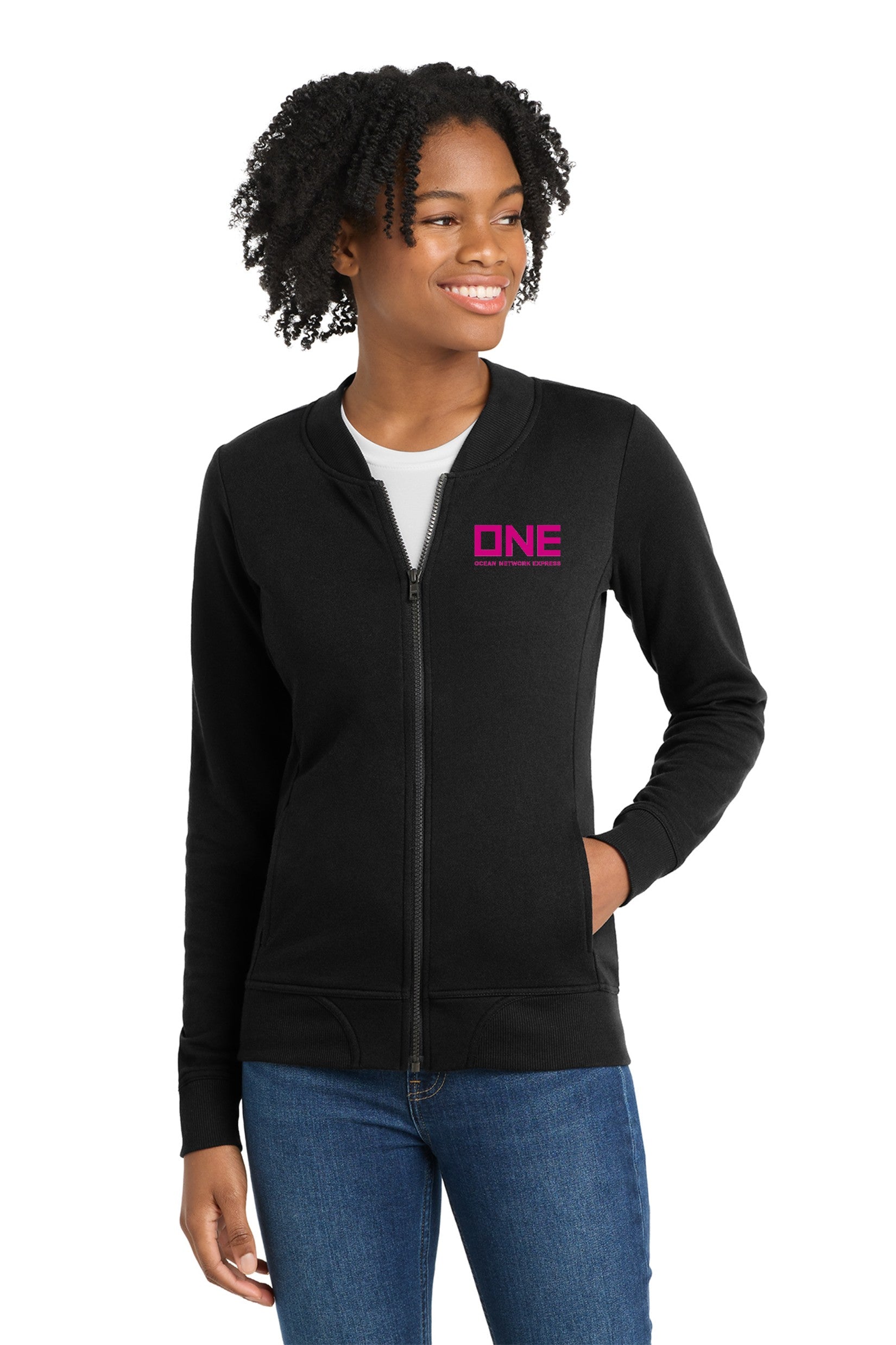 Lightweight French Terry Bomber - Black