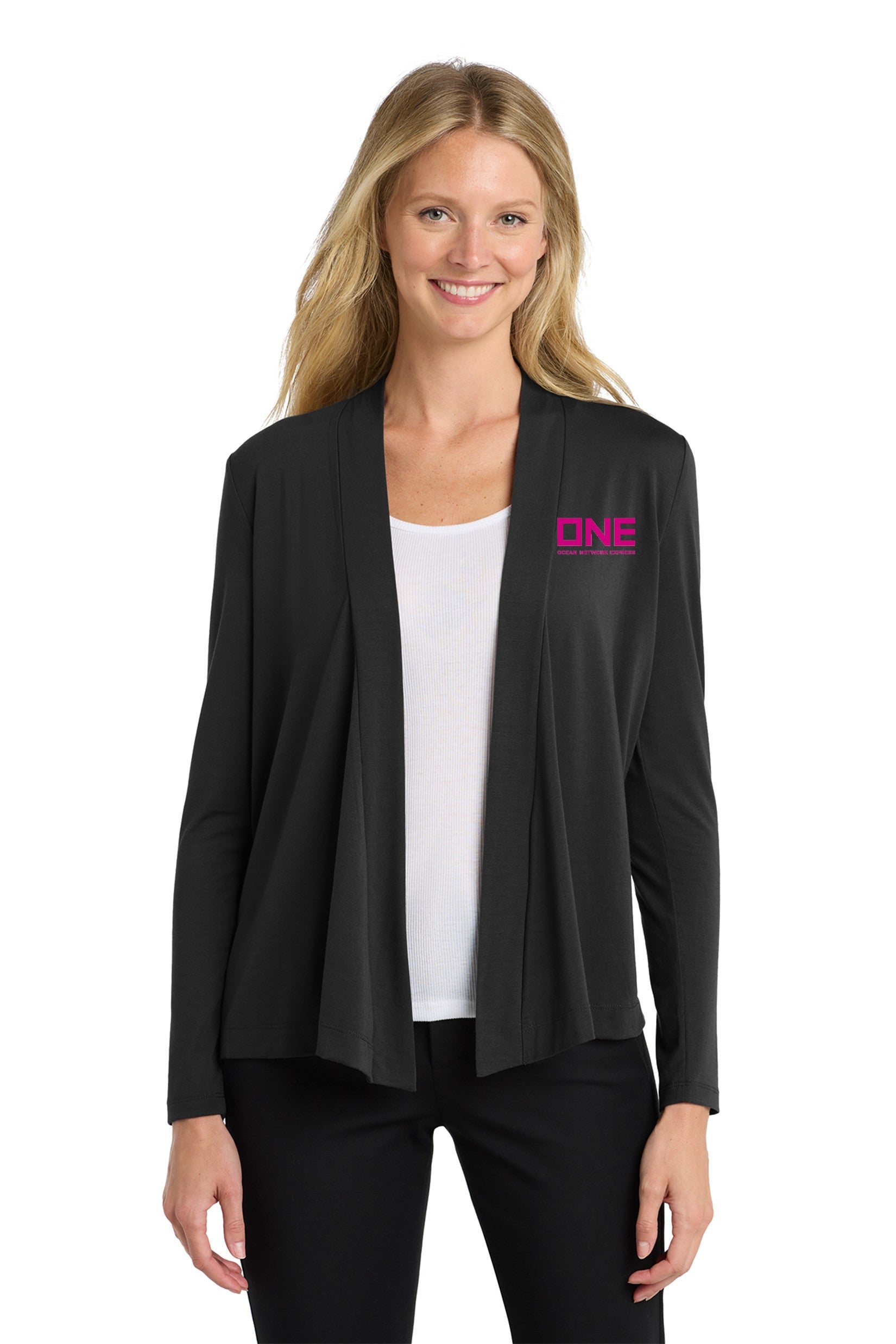 Port Authority Ladies' Concept Open Cardigan - Black