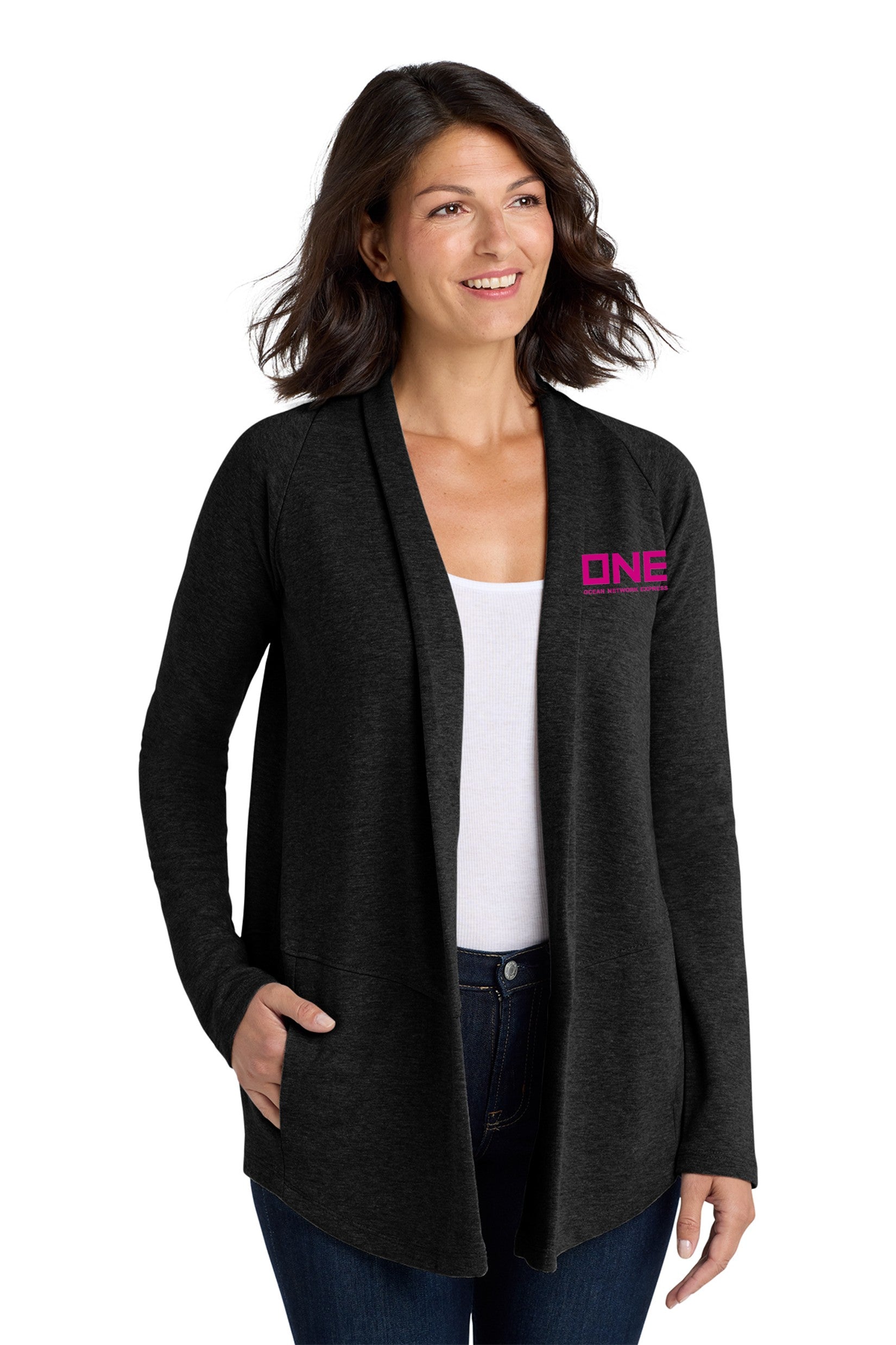Port Authority Interlock Cardigan - Deep Black