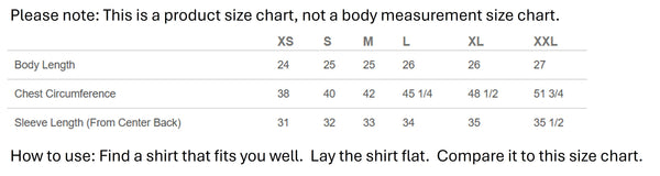 Size Chart for Columbia Fleece Full Zip Jacket - Black