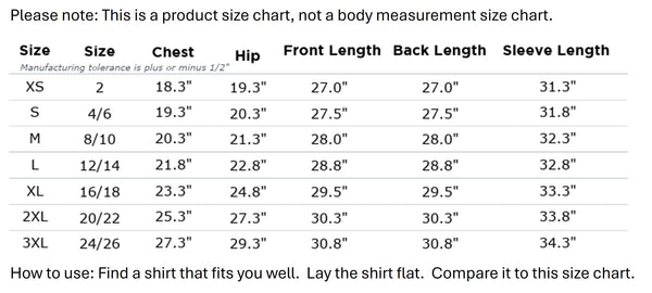 Size Chart for Influencer Woven Shirt - White