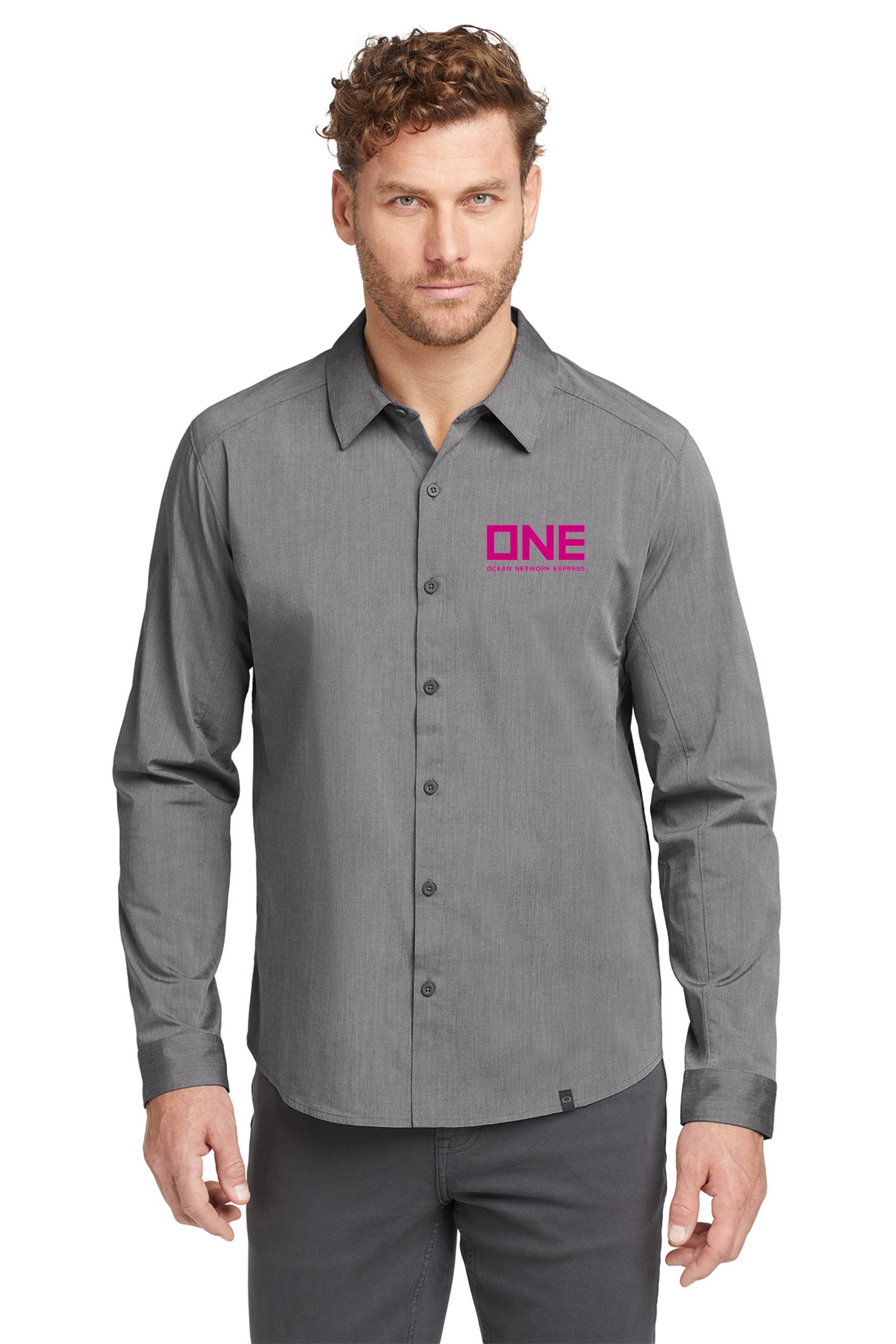 OGIO Woven Shirt - Gear Grey Heather