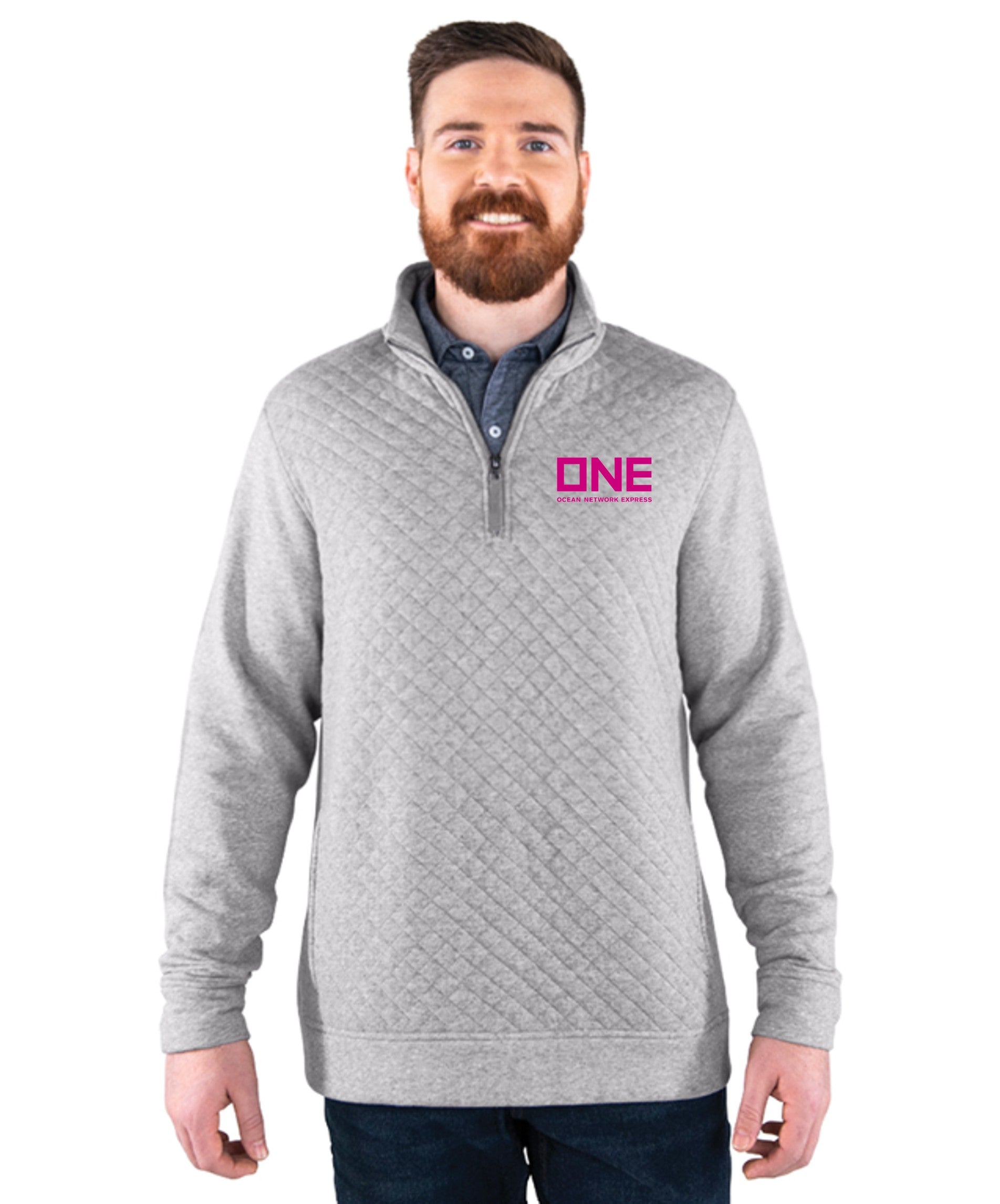 Franconia Quilted Pullover - Heather Grey