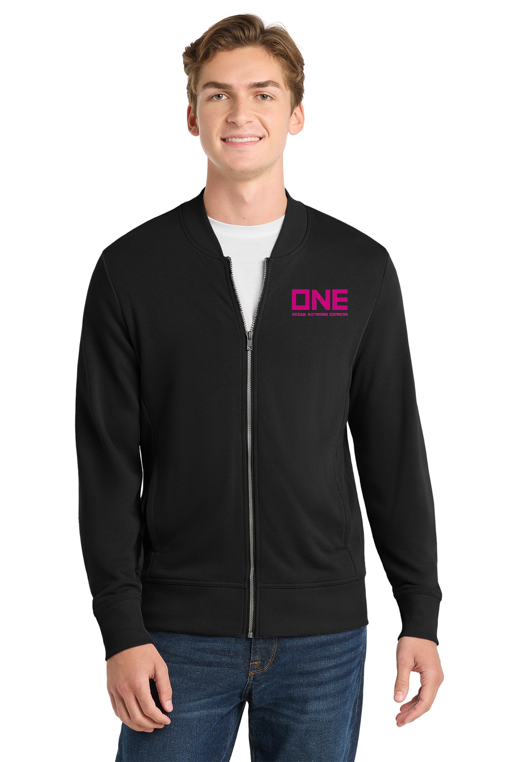 Lightweight French Terry Bomber - Black