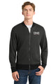 Lightweight French Terry Bomber - Heather Black