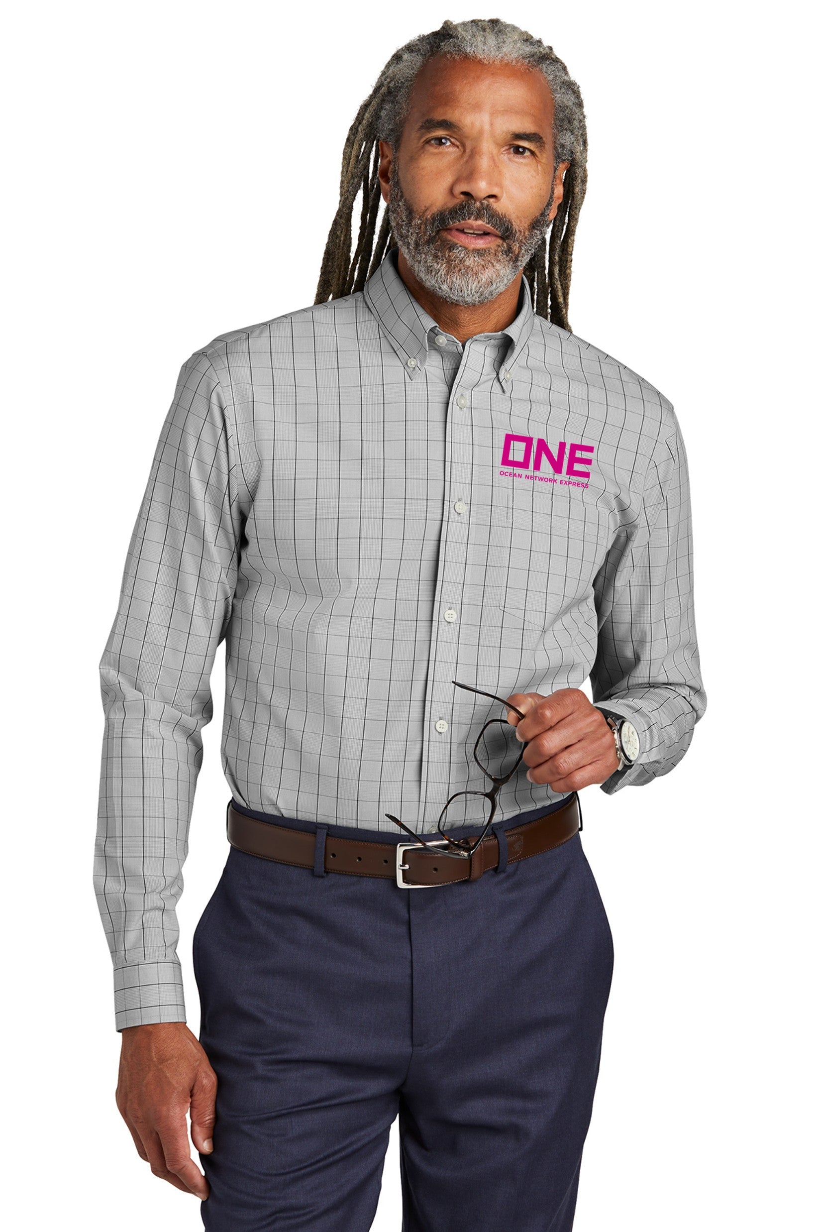 Brooks Brothers® Wrinkle-Free Stretch Pattern Shirt - Shadow Grey