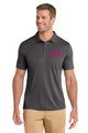 TravisMathew Coto Performance Polo - Quiet Shade Grey Heather/Black