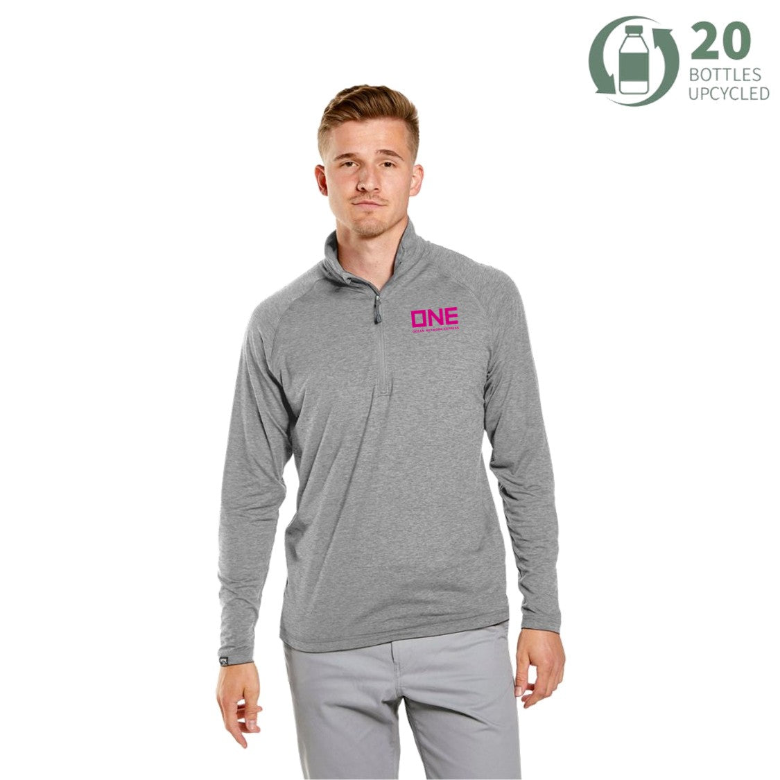Pacesetter 1/4 Zip - Light Grey Heather