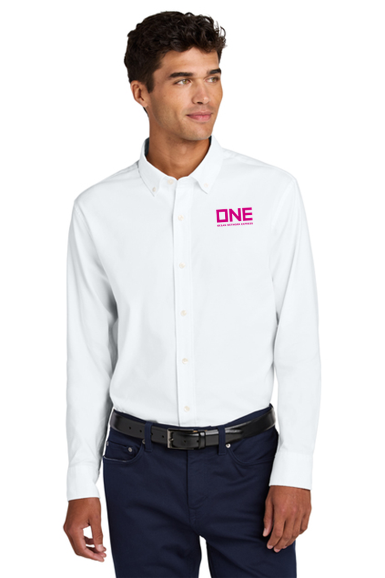 Mercer+Mettle Long Sleeve Modern Oxford Shirt - White