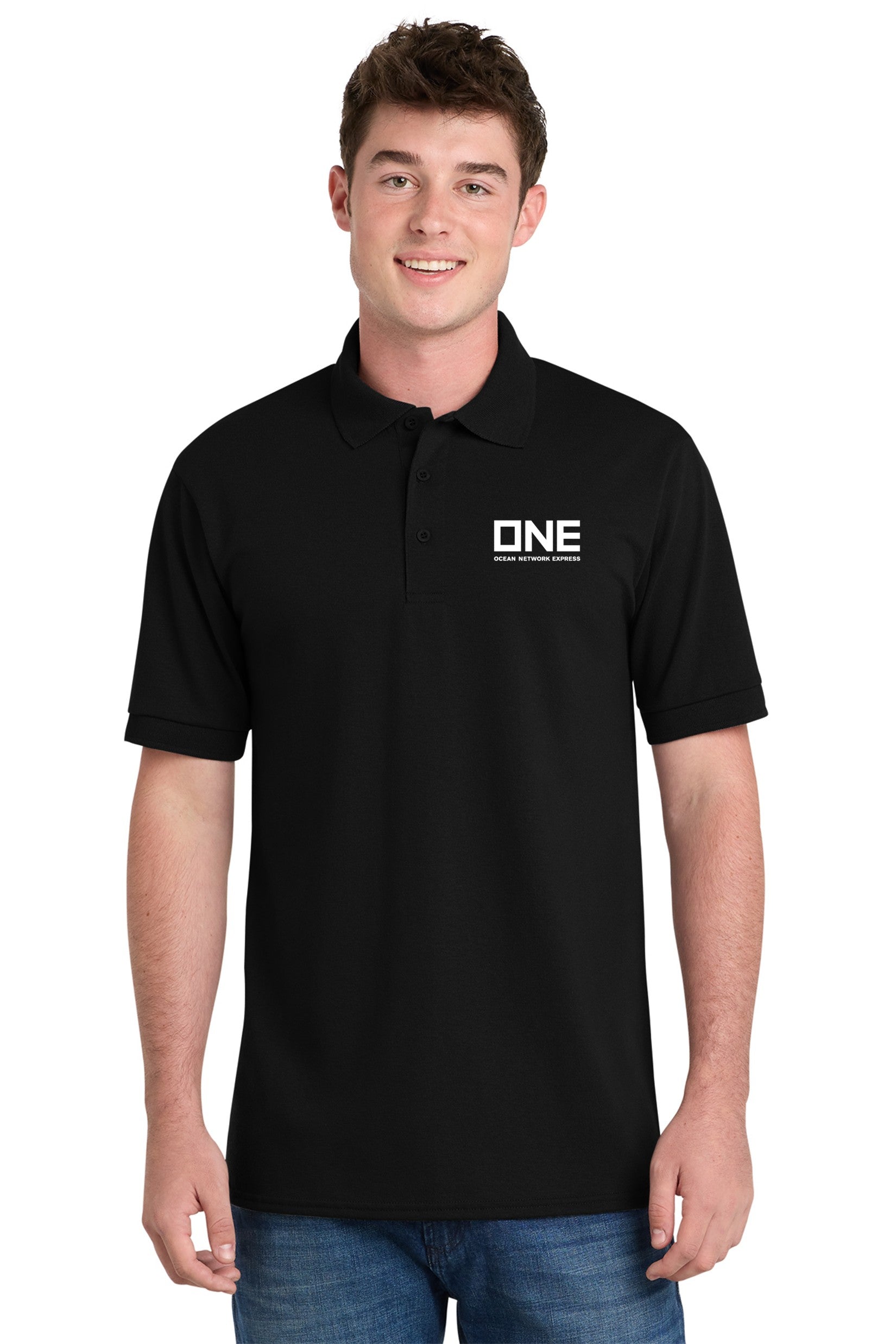 Port & Co Core Polo - Black