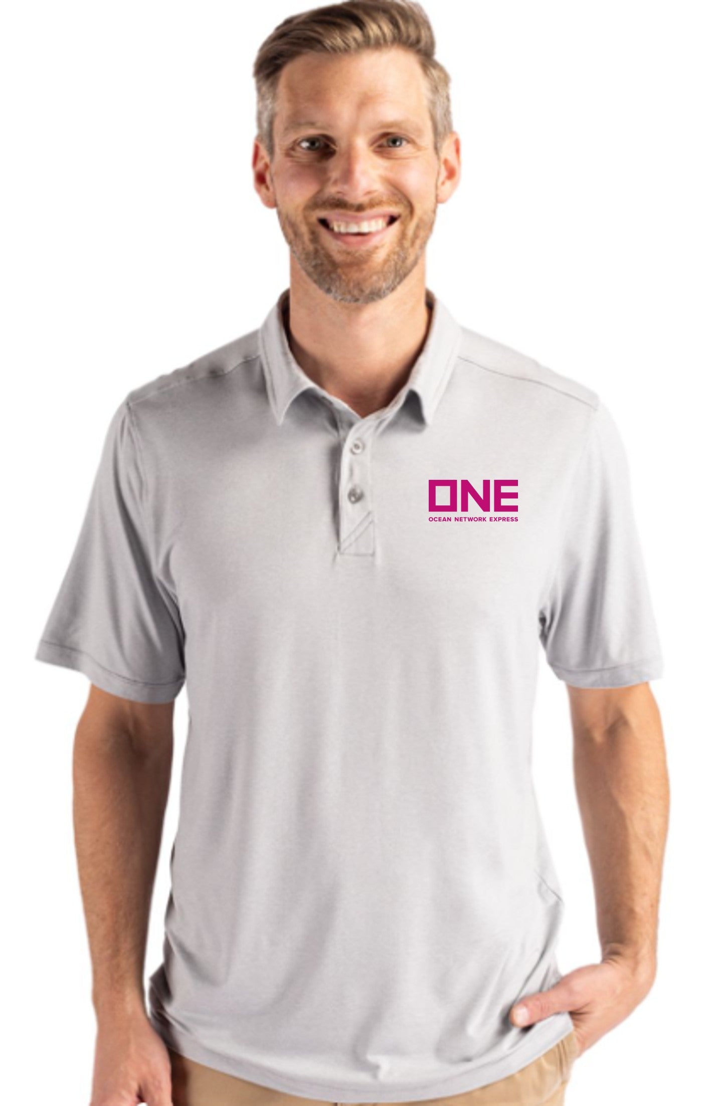 Coastline Epic Comfort Recycled Polo - Concrete