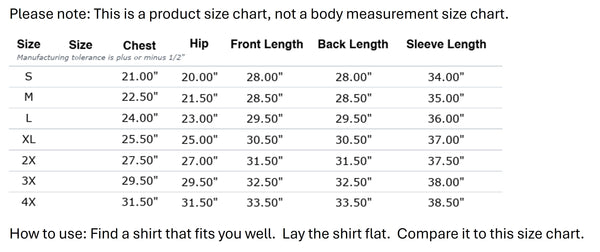 Size Chart for Challenger Stretch Jacket - Moonstone Gray