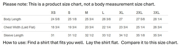 Size Chart for Core365 Techno Lite Motivate Unlined Lightweight Jacket - Black